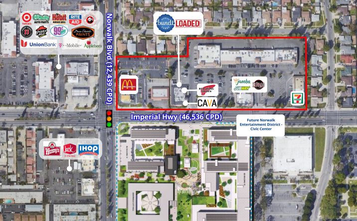 Pictures of Retail property located at 12241 Imperial Hwy., Norwalk, CA 90650 for lease - image #1