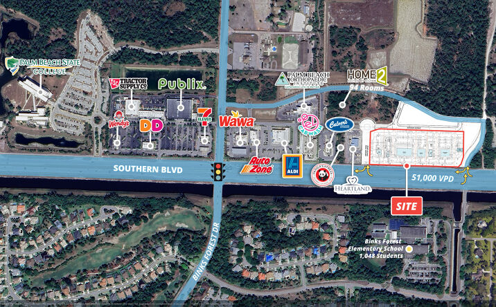 Pictures of Land property located at NEQ Southern Blvd & Groves Town Center Dr, Loxahatchee Groves, FL 33470 for lease - image #1