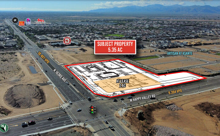 Pictures of Retail, Land property located at SWC 163rd & Happy Valley, Surprise, AZ 85387 for lease - image #1
