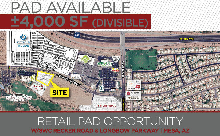 Pictures of Retail, Restaurant property located at WSWC Recker Rd & Longbow Pkwy, Mesa, AZ 85215 for lease - image #1