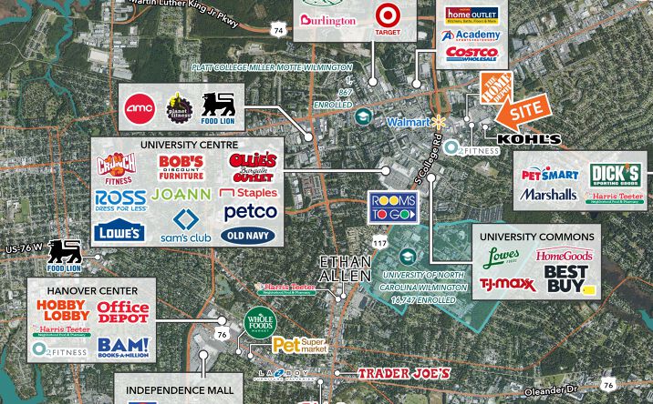 Pictures of Retail property located at 228 Old Eastwood Rd, Wilmington, NC 28403 for lease - image #1