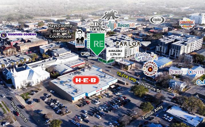 Pictures of Retail property located at 141 W Hopkins St, San Marcos, TX 78666 for lease - image #1
