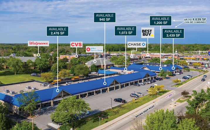 Pictures of Retail property located at 383 W Brown Deer Rd, Fox Point, WI 53217 for lease - image #1