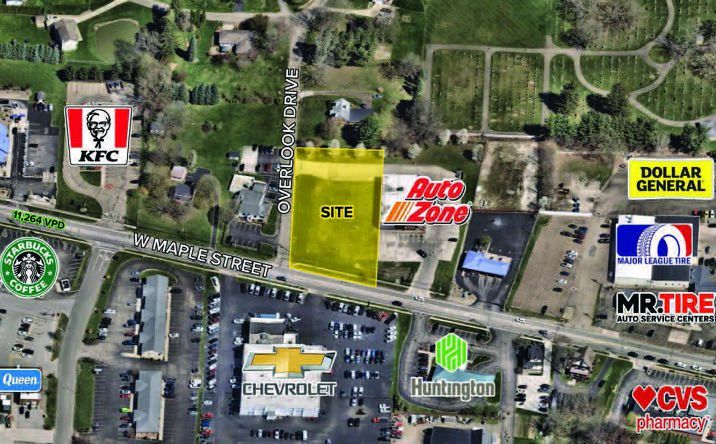 Pictures of Land property located at NEC of W Maple St & Overlook Drive NW, Hartville, OH 44632 for lease - image #1