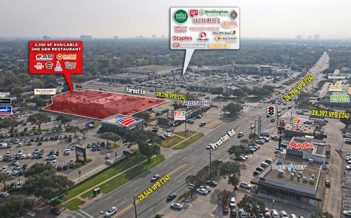 Pictures of Retail, Restaurant property located at 6045 Forest Ln, Dallas, TX 75230 for lease - image #1