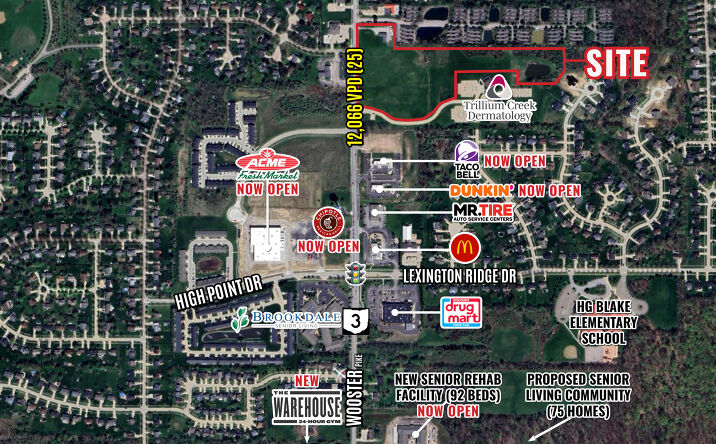 Pictures of Land property located at 5763 Wooster Pike, Medina, OH 44256 for lease - image #1