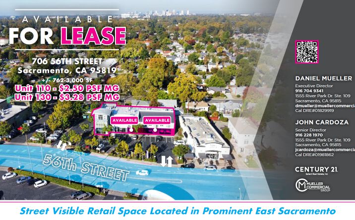 Pictures of Retail property located at 706 56th St, Sacramento, CA 95819 for lease - image #1