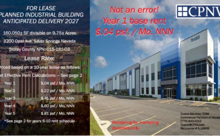 Pictures of Industrial property located at 3200 Opal Ave, Silver Springs, NV 89429 for lease - image #1