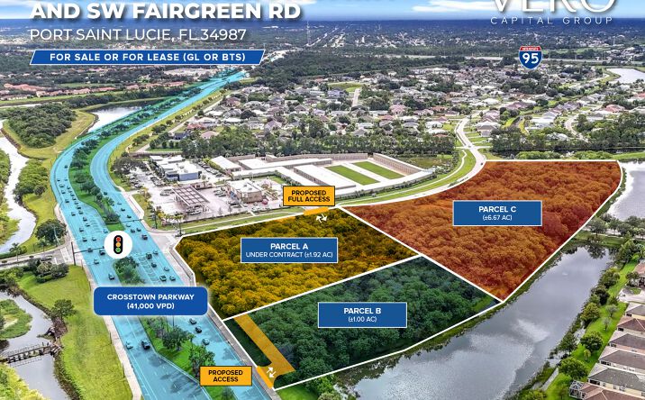Pictures of Land, Retail property located at SWC of Crosstown Pkwy & SW Fairgreen Dr, Port St. Lucie, FL 34987 for lease - image #1