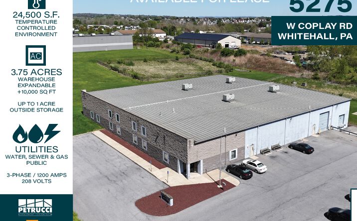 Pictures of Industrial property located at 5275 W Coplay Rd, Whitehall, PA 18052 for lease - image #1