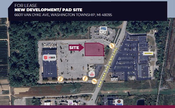 Pictures of Retail, Land, Restaurant property located at 66011 Van Dyke Ave, Washington, MI 48095 for lease - image #1