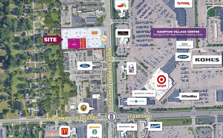 Pictures of Retail property located at 2800 S Rochester Rd, Rochester Hills, MI 48307 for lease - image #1
