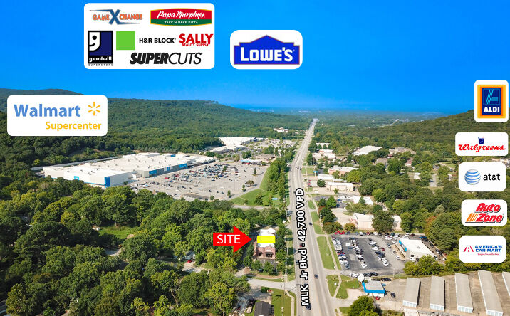 Pictures of Retail property located at 2737 M.L.K. Jr Blvd, Fayetteville, AR 72704 for lease - image #1
