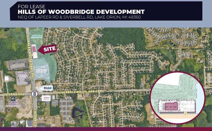 Pictures of Retail property located at NEQ of Lapeer Rd & Silverbell Rd, Orion Township, MI 48360 for lease - image #1