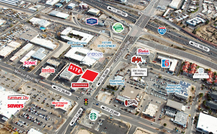 Pictures of Land property located at 2500 Carlisle Blvd NE, Albuquerque, NM 87110 for lease - image #1