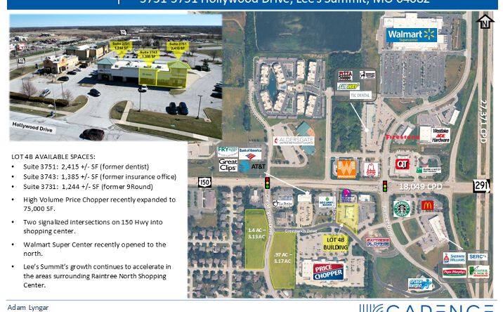 Pictures of Retail property located at 3743 Southwest Hollywood Drive, Lee's Summit, MO 64082 for lease - image #1