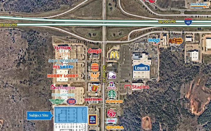 Pictures of Retail property located at I-I-40 & Kick Apoo St, Shawnee, OK 74801 for lease - image #1