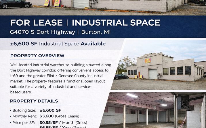 Pictures of Industrial property located at G4070 Dort Hwy, Burton, MI 48529 for lease - image #1