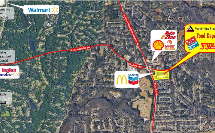 Pictures of Retail property located at 5723 Rockbridge Rd SW, Stone Mountain, GA 30087 for lease - image #1
