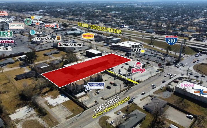 Pictures of Retail, Land, Restaurant property located at 710 W Prien Lake Rd, Lake Charles, LA 70601 for lease - image #1