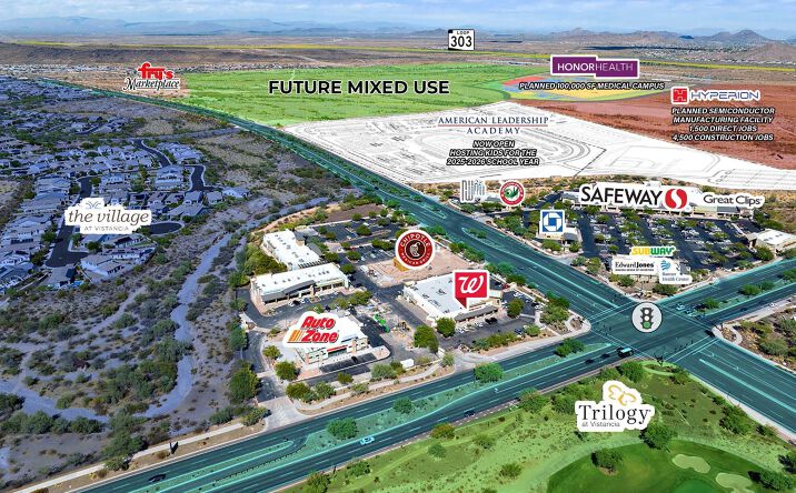 Pictures of Retail property located at El Mirage Rd & Vistancia Blvd, Peoria, AZ 85383 for lease - image #1