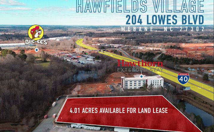 Pictures of Land property located at 204 Lowes Blvd, Mebane, NC 27302 for lease - image #1