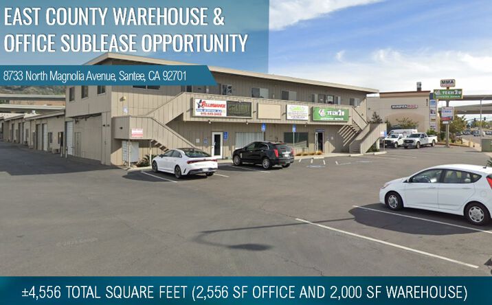 Pictures of Industrial, Office property located at 8733 Magnolia Ave, Santee, CA 92071 for lease - image #1