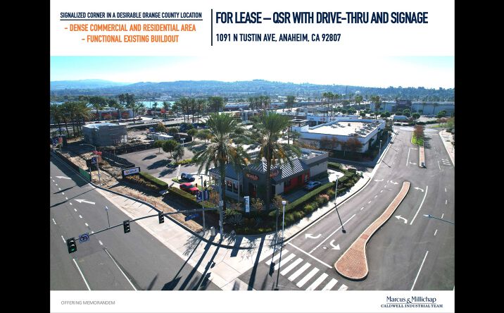 Pictures of Retail, Restaurant, Special Purpose property located at 1091 N Tustin Ave, Anaheim, CA 92807 for lease - image #1