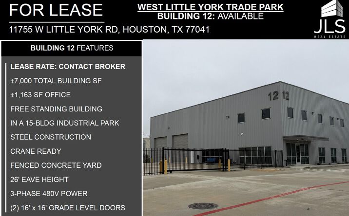 Pictures of Industrial property located at 11755 W Little York Rd, Houston, TX 77041 for lease - image #1