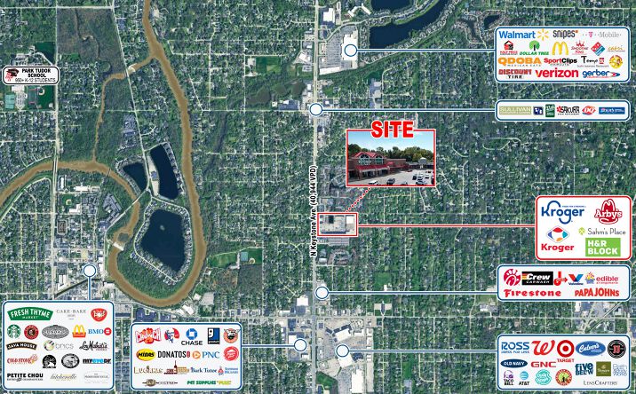 Pictures of Retail, Restaurant property located at 2599 E 65th St, Indianapolis, IN 46220 for lease - image #1