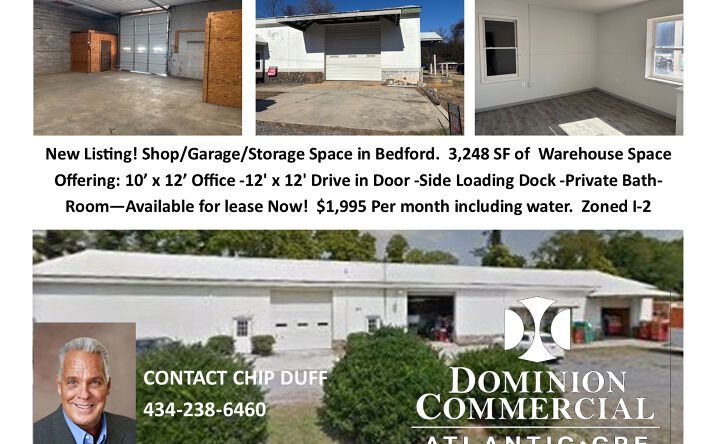 Pictures of Industrial property located at 839B Orange St, Bedford, VA 24523 for lease - image #1