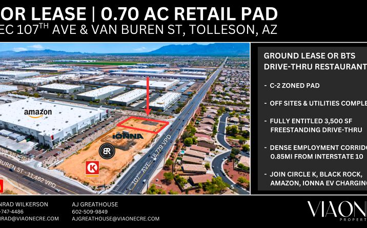 Pictures of Restaurant, Retail, Land property located at 297 S 107th Ave, Tolleson, AZ 85353 for lease - image #1