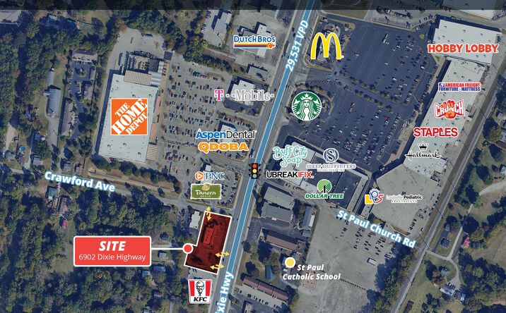 Pictures of Restaurant property located at 6902 Dixie Hwy, Louisville, KY 40258 for lease - image #1