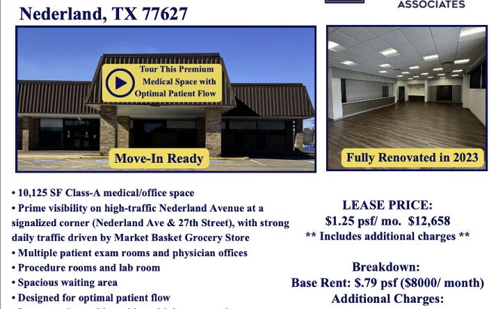 Pictures of Office property located at 2610 Nederland Ave, Nederland, TX 77627 for lease - image #1