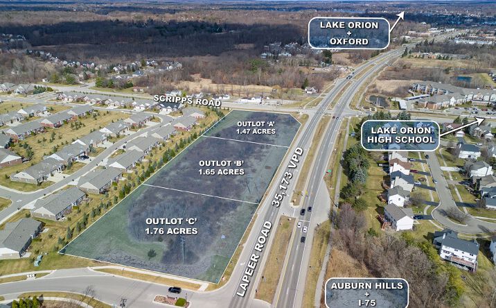 Pictures of Retail, Land property located at Lapeer Rd & Scripps Rd, Orion, MI 48360 for lease - image #1