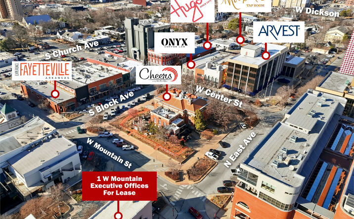 Pictures of Office property located at 1 W Mountain St, Fayetteville, AR 72701 for lease - image #1