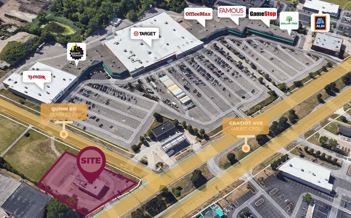Pictures of Retail property located at 34010 Southbound Gratiot Ave, Clinton Township, MI 48035 for lease - image #1