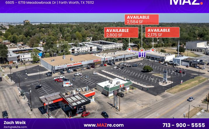 Pictures of Retail property located at 6605 Meadowbrook Dr, Fort Worth, TX 76112 for lease - image #1