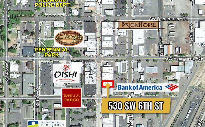 Pictures of Retail property located at 530 SW 6th St, Redmond, OR 97756 for lease - image #1