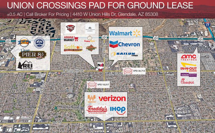 Pictures of Land property located at 4410 W Union Hills Dr, Glendale, AZ 85308 for lease - image #1
