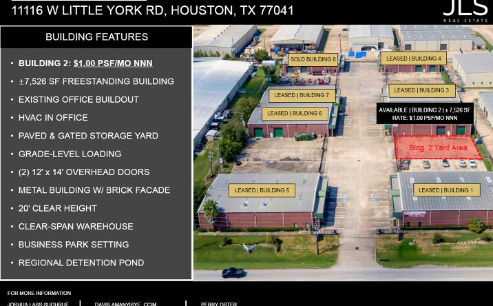 Pictures of Industrial property located at 11116 W Little York Rd, Houston, TX 77041 for lease - image #1