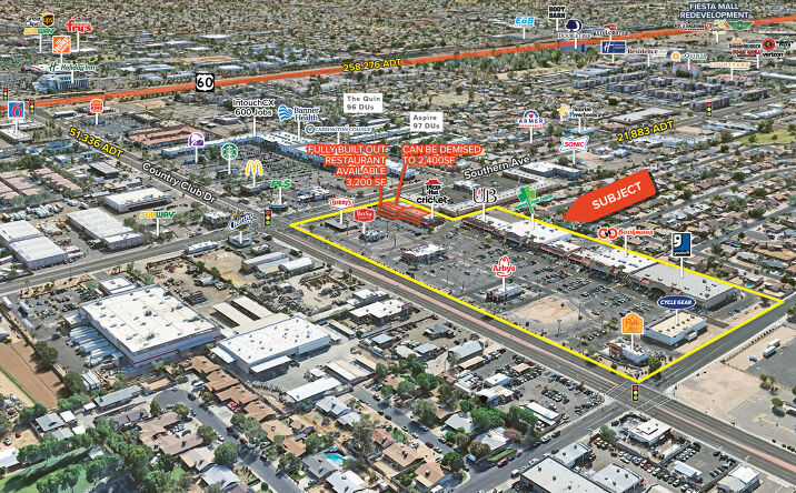 Pictures of Retail, Restaurant property located at 1040-1150 S Country Club Dr, Mesa, AZ 85210 for lease - image #1