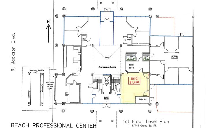 Pictures of Office property located at 415 Richard Jackson Boulevard 101C, Panama City Beach, FL 32407 for lease - image #1