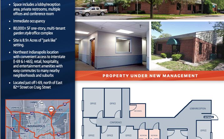 Pictures of Office property located at 8383 Craig St, Indianapolis, IN 46250 for lease - image #1