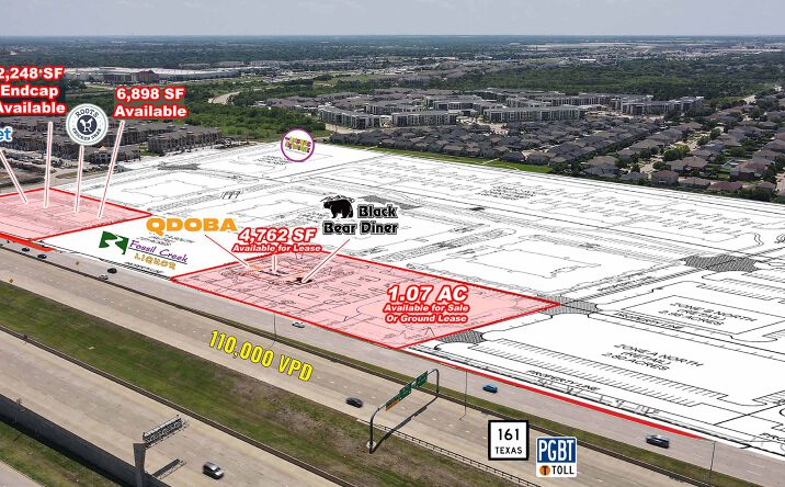 Pictures of Retail, Land property located at NWC TX-161 & Forum Dr., Grand Prairie, TX 75052 for lease - image #1