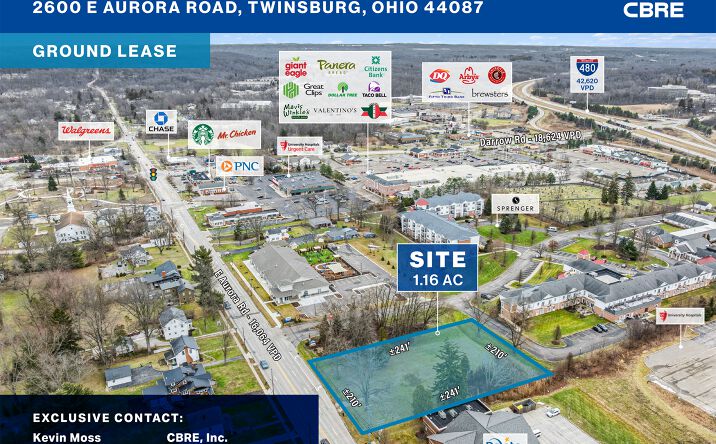 Pictures of Land property located at 2600 E Aurora Rd, Twinsburg, OH 44087 for lease - image #1