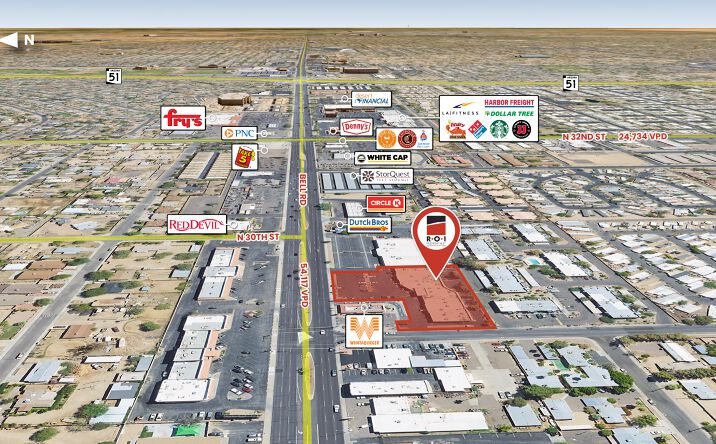 Pictures of Retail property located at 2945 E Bell Rd, Phoenix, AZ 85032 for lease - image #1