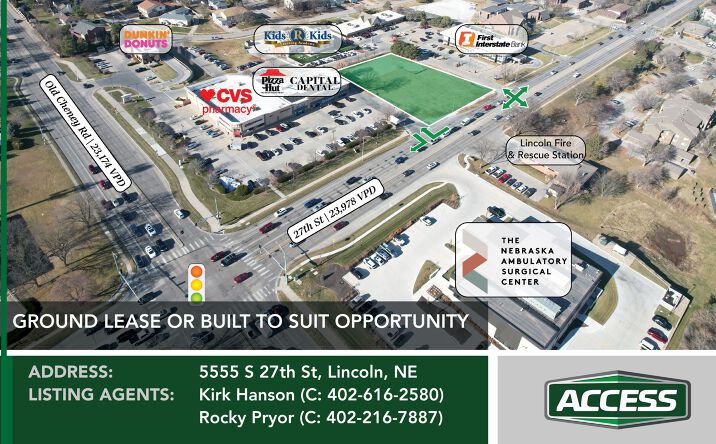 Pictures of Land, Retail property located at 5555 S 27th St, Lincoln, NE 68512 for lease - image #1