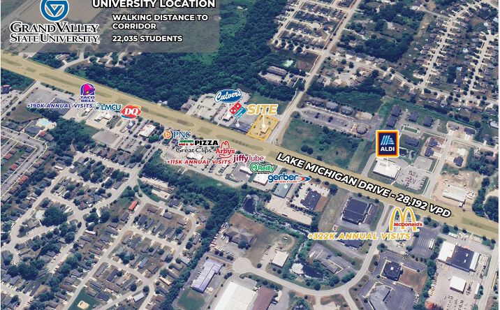 Pictures of Retail, Restaurant property located at 5180 Lake Michigan Dr, Allendale, MI 49401 for lease - image #1