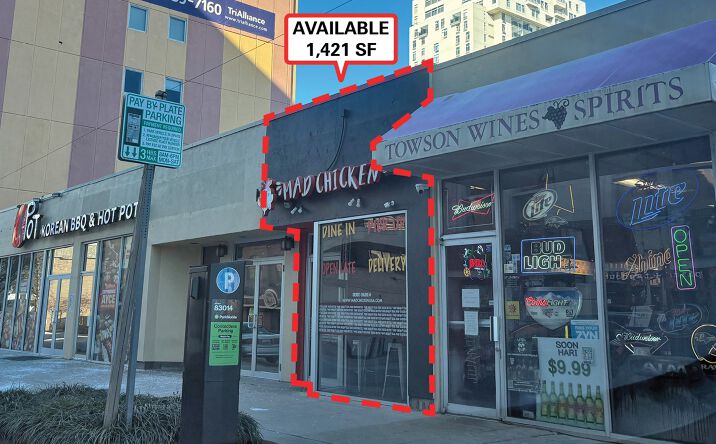 Pictures of Retail, Restaurant property located at 8 W Pennsylvania Ave, Towson, MD 21204 for lease - image #1
